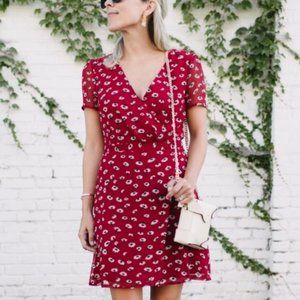 Madewell Red Floral Dress